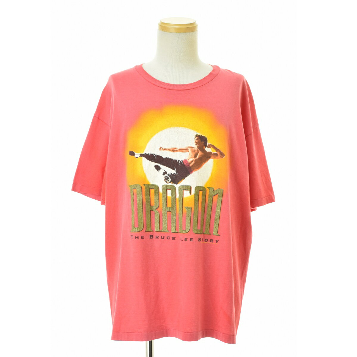 【中古】古着 / フルギ90s 燃えよドラゴン DRAGON THE BRUCE LEE STORY ブルースリー半袖Tシャツ【cacfbaca-m】