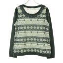 【中古】axes femme / アクシーズファムTS31X192 ノルディックレース長袖カットソー【cacfadca-l】