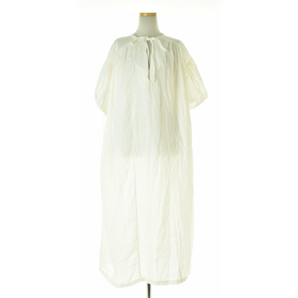 Rakuten - 【中古】SELECT MOCA × SON / セレクト モカ × SON10007494 2wayコットンギャザーワンピース マキシ七分袖ワンピース【cacgaeah-l】