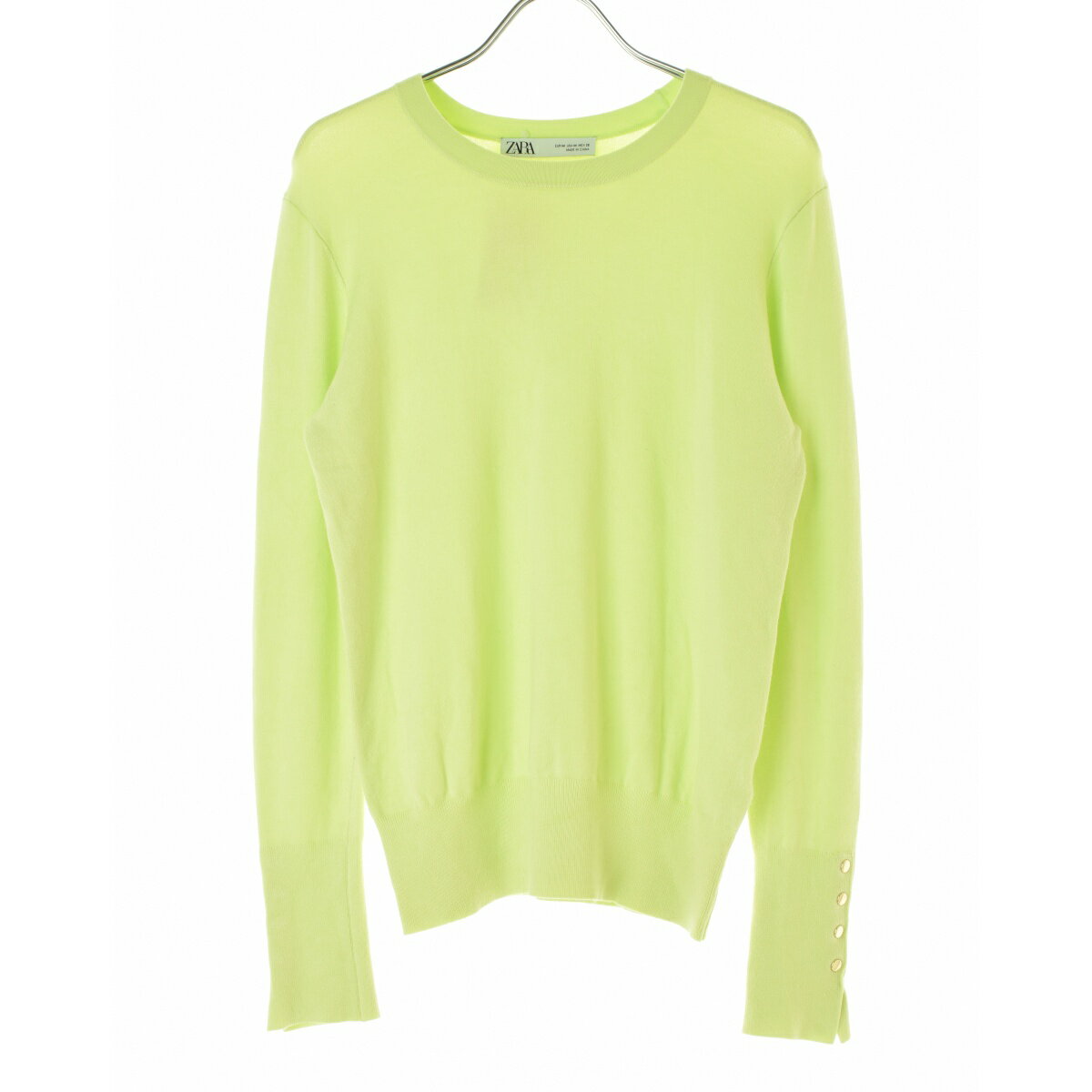 樂天商城 - 【中古】ZARA / ザラゴールドボタン長袖ニットセーター【cacfagce-l】