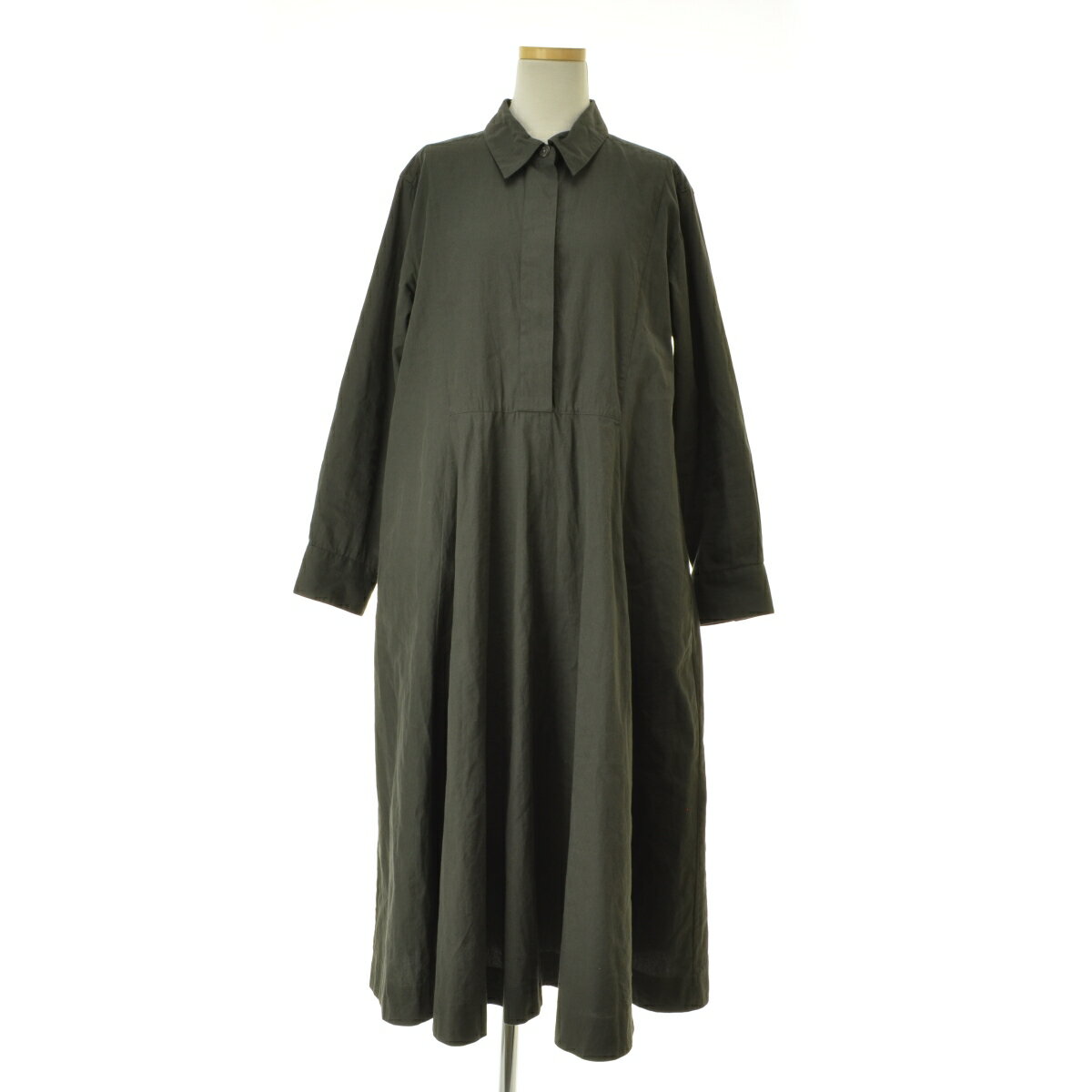 【中古】MARGARET HOWELL / マーガレットハウエル22AW 578-2258001 FINE COTTON DRILL長袖ワンピース【送料無料】【caccbccf-l】