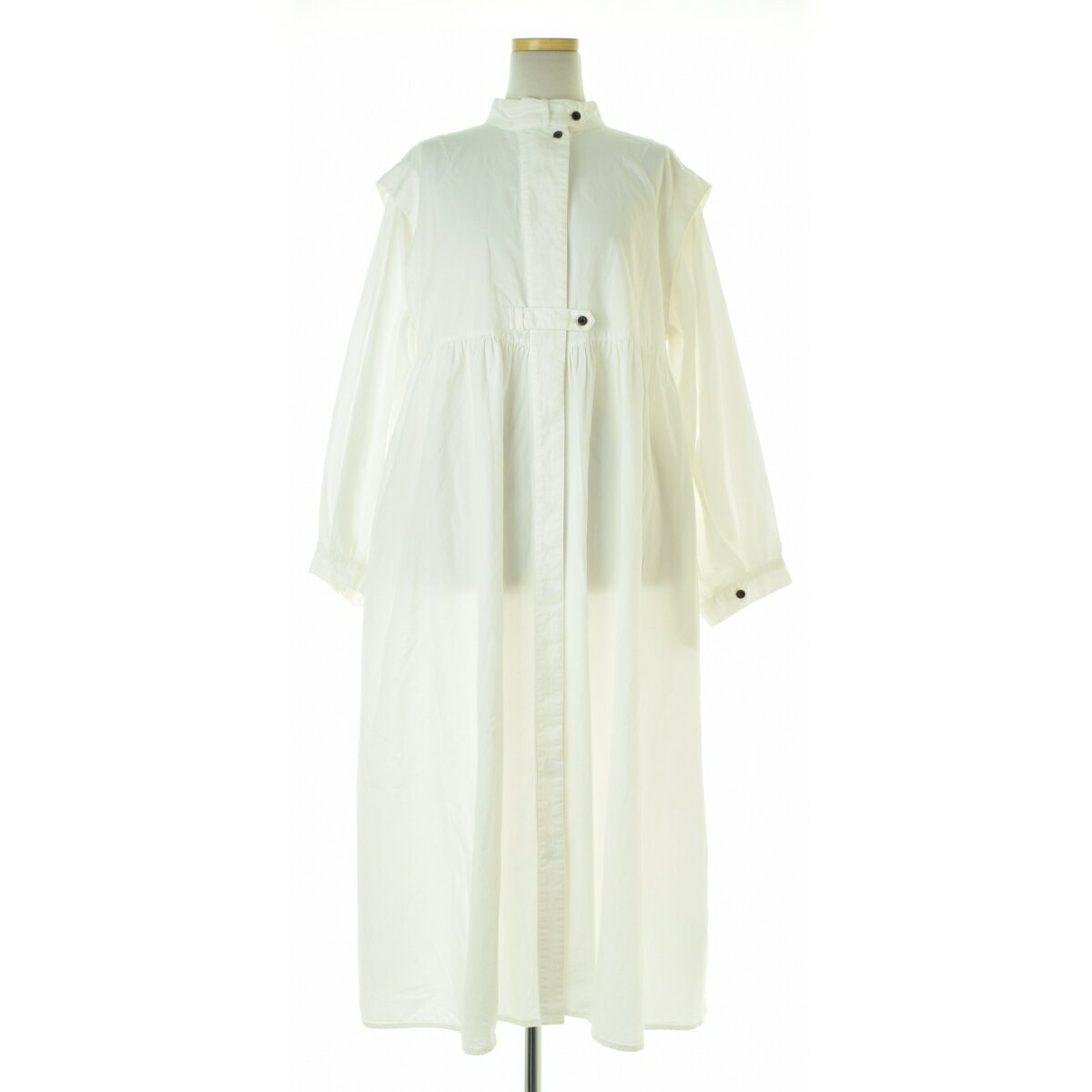 【中古】【期間限定値下げ】FREAK'S STORE / フリークスストア213-3115 バンドカラーシャツロング長袖ワンピース【caceaiah-l】