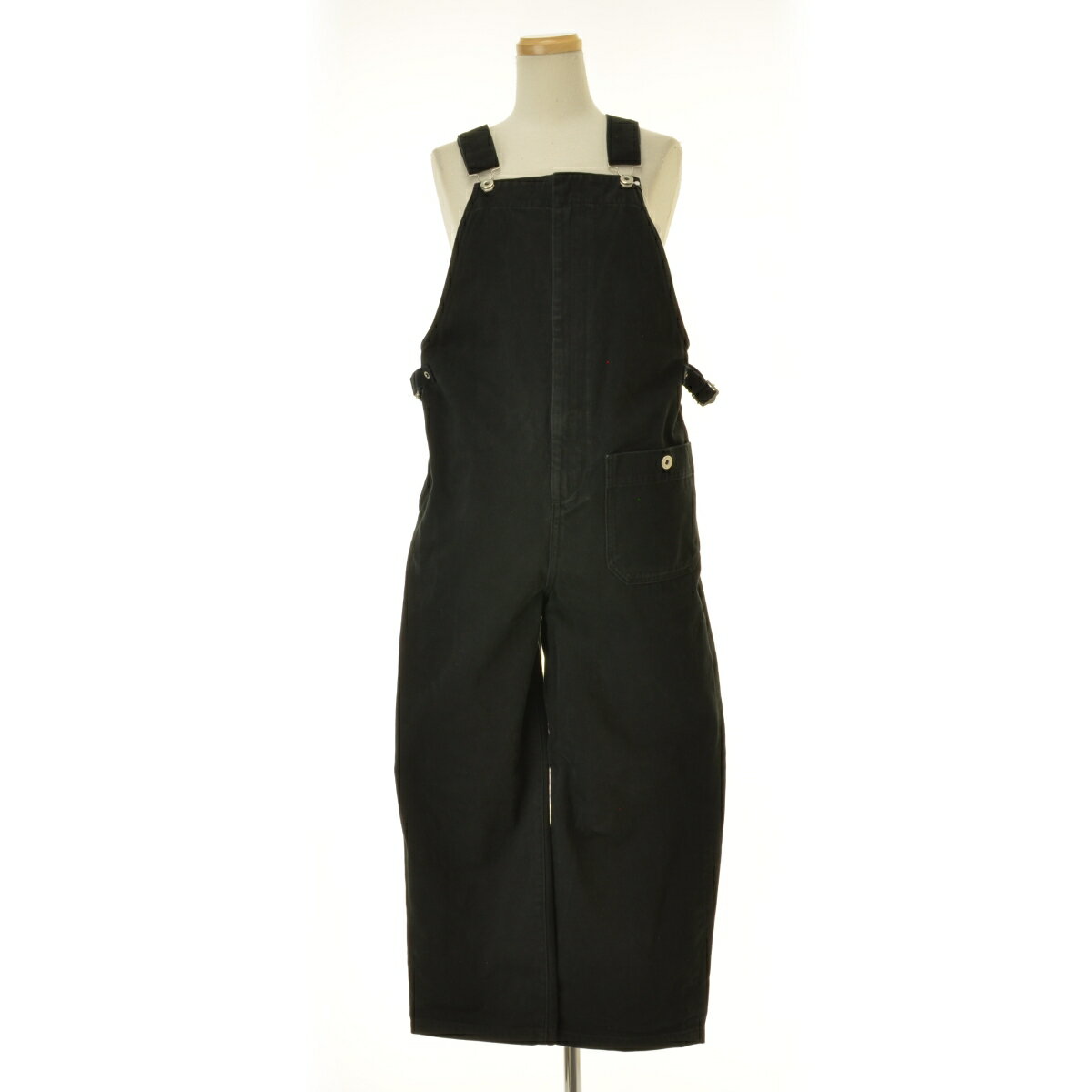 【中古】GRANDMA MAMA DAUGHTER BY KATO / グランマ ママ ドーター バイカトー24AW GP2433581 ワーカーサテンサイドベルトサロペットオーバーオール【cacfadcd-l】