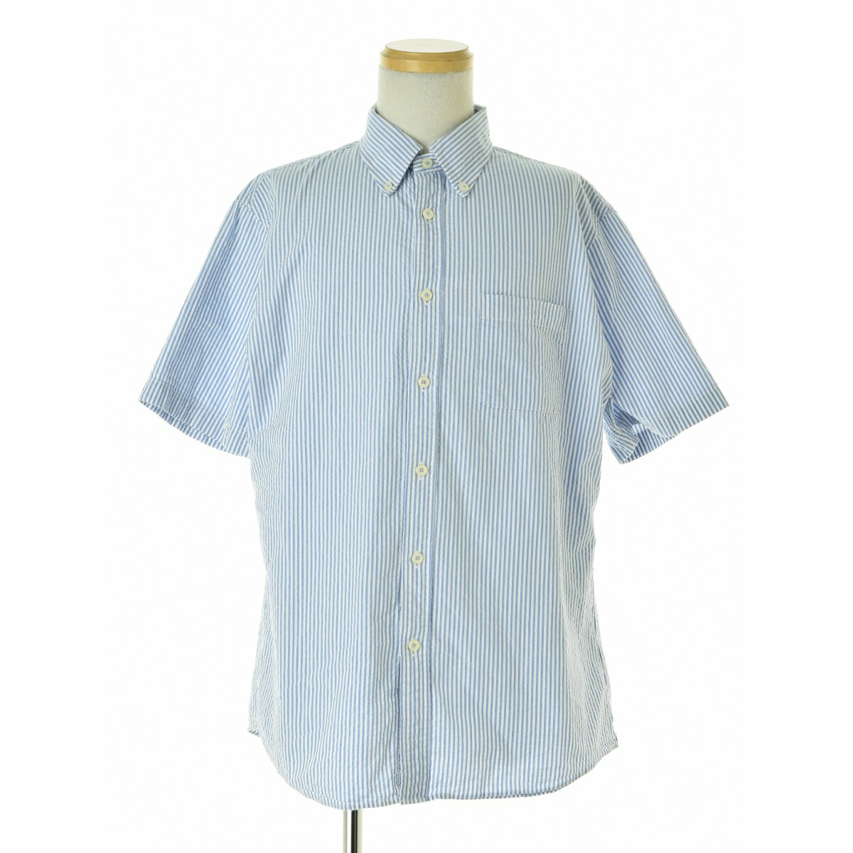 樂天商城 - 【中古】BROOKS BROTHERS / ブルックスブラザーズREGENT FIT シアサッカー ストライプ柄ボタンダウン半袖シャツ【cacfahce-m】