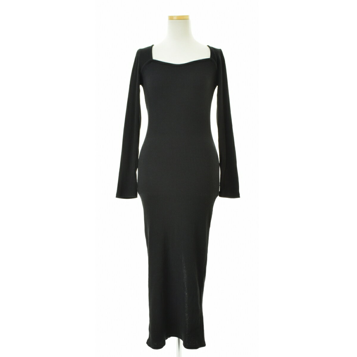 Rakuten - 【中古】LVEU. / ラブユ62945316 Heart neck stretch long one-piece ハートネックストレッチロングワンピース長袖ワンピース【cacgadbd-l】