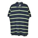 【中古】POLO RALPH LAUREN / ポロ ラルフローレンボーダー鹿の子半袖ポロシャツ【cacdajbh-m】