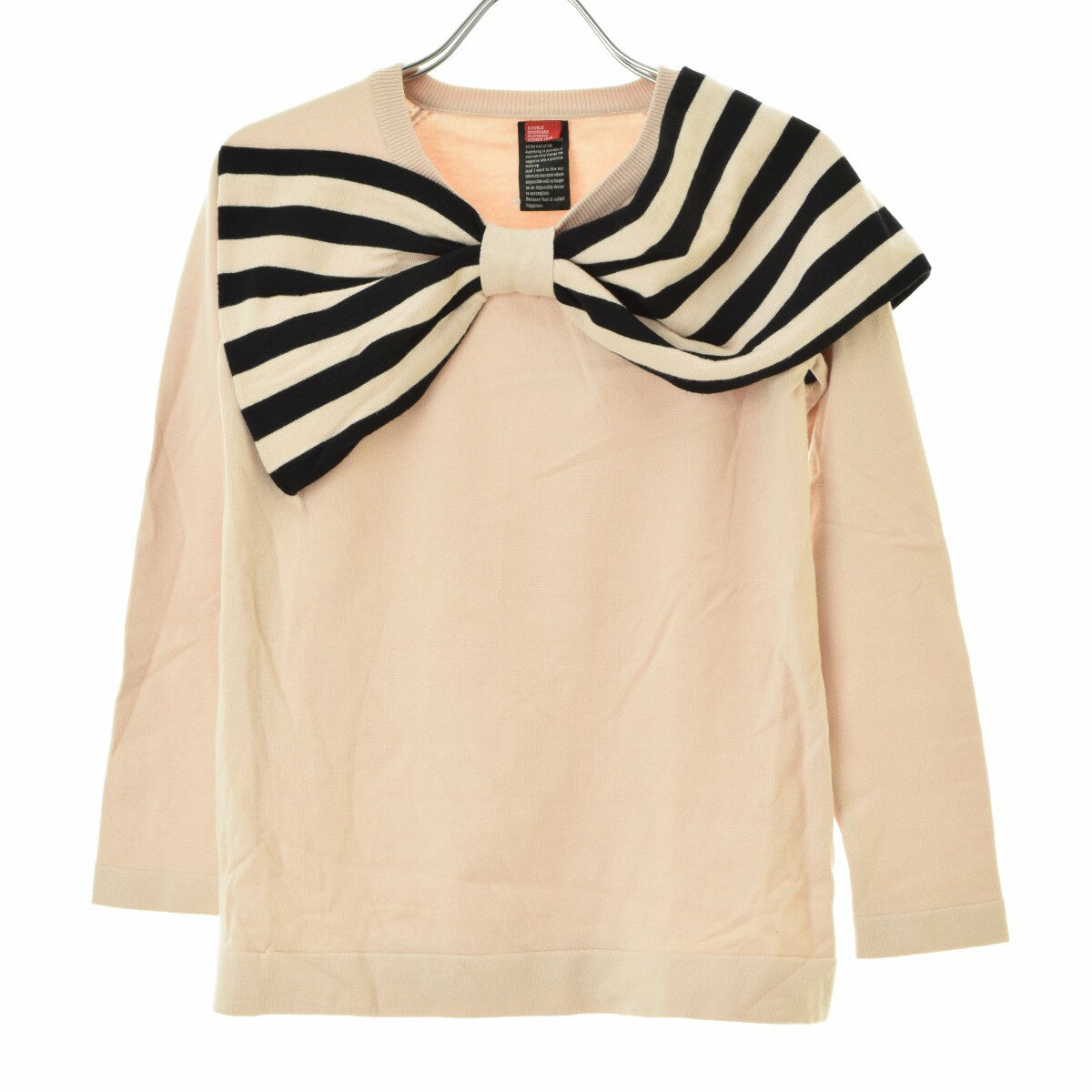 【中古】DOUBLE STANDARD CLOTHING / ダブルスタンダード5948013 ビッグリボンクルー七分袖ニットセーター【cacgadbf-l】