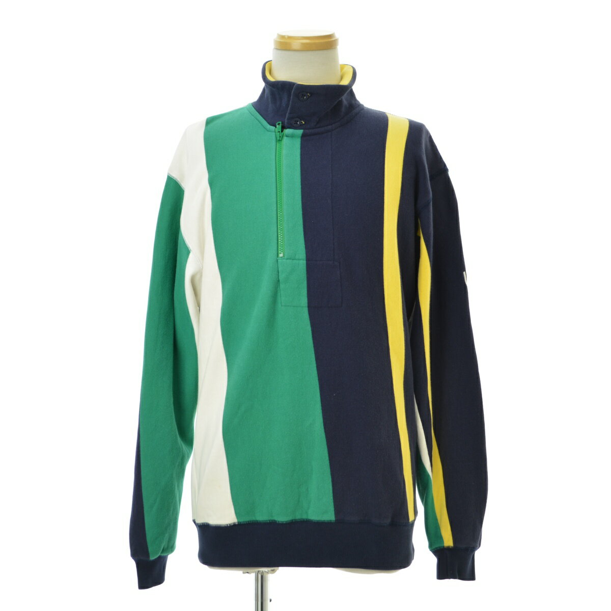 Rakuten - 【中古】NAUTICA / ノーチカ90s J-US2 ランダムストライプ ハーフジップ長袖スウェット【送料無料】【cacfabcg-m】