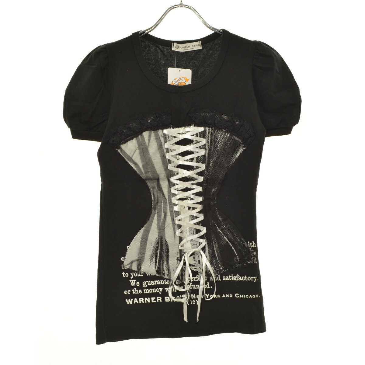 【中古】Ludia fromビスチェレースアップ半袖Tシャツ【cacgaece-l】