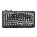 【中古】【期間限定値下げ】BOTTEGA VENETA / ボッテガヴェネタエナメルイントレチャート L字ファスナー長財布【cacebacb-z】(4)