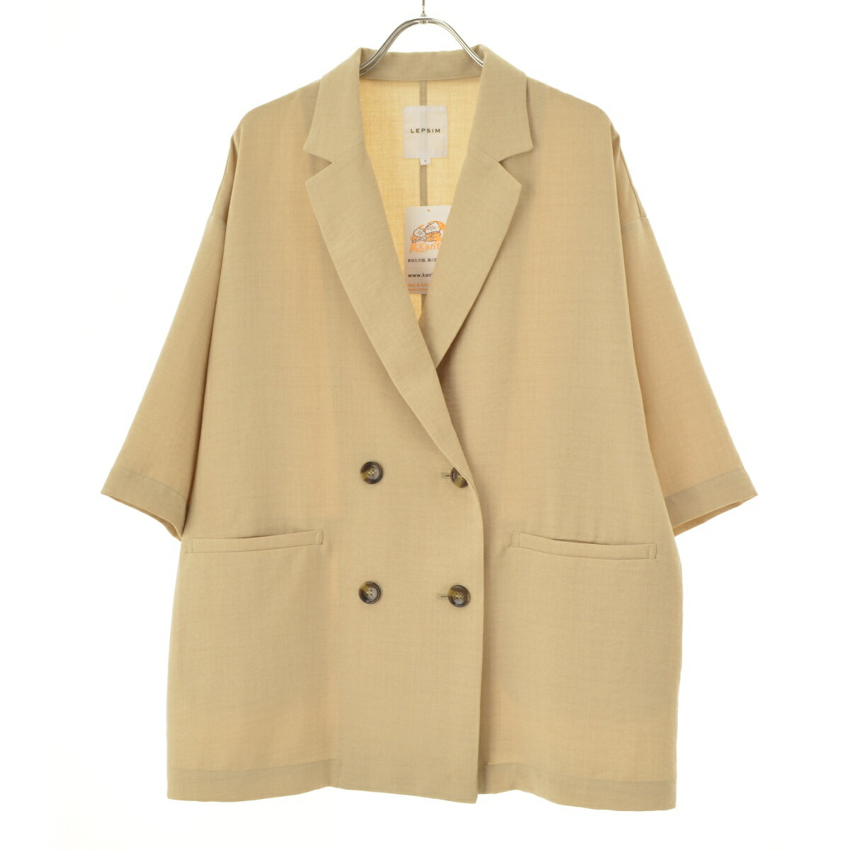 樂天商城 - 【中古】LEPSIM LOWRYS FARM / レプシィムローリーズファームLP070745AD リネンライクルーズダブル 五分袖ジャケット【cacgaeaf-l】