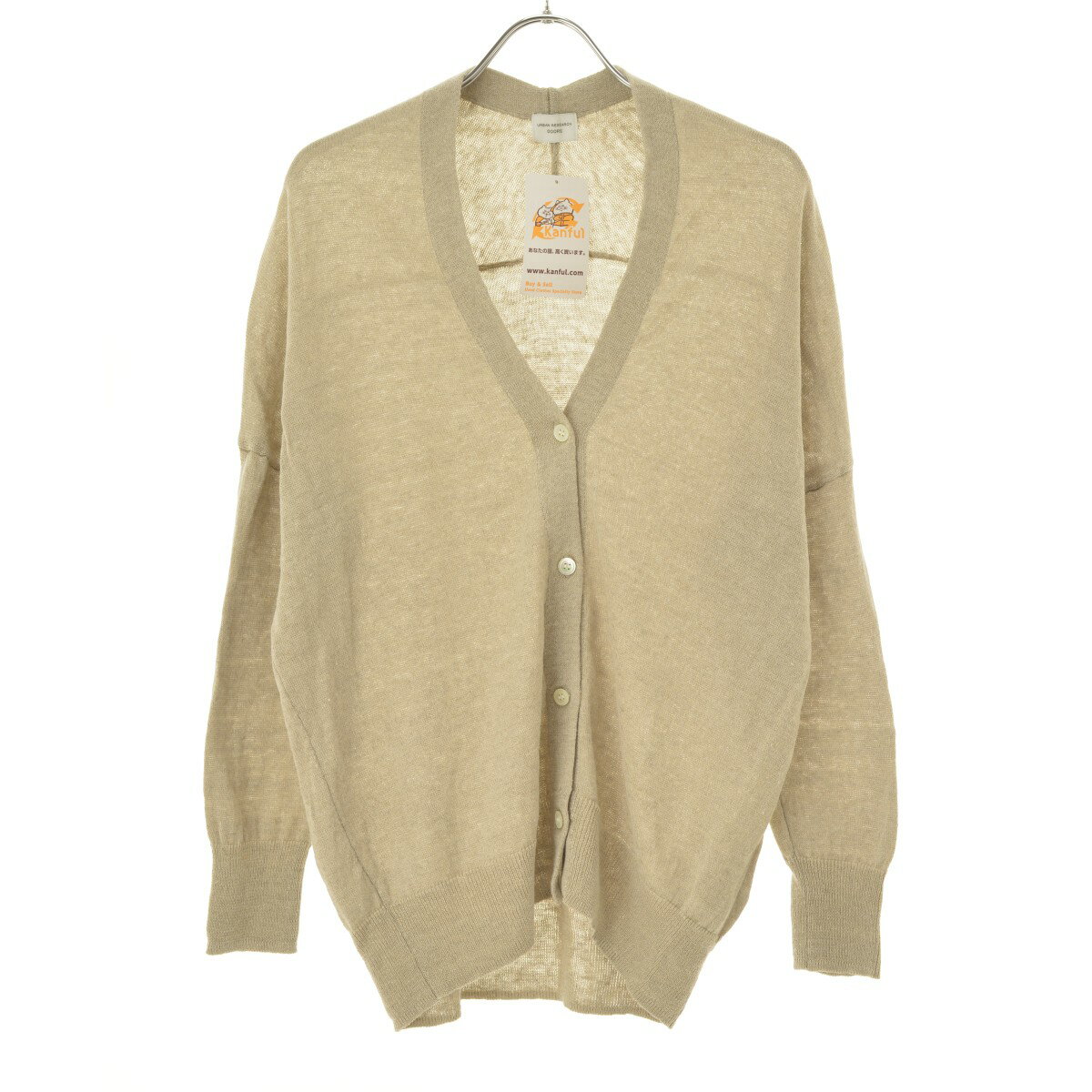 【中古】URBAN RESEARCH DOORS / アーバンリサーチドアーズ25SS DRA5-22E111 リネンVネックカーディガン長袖カーディガン【cacfaicd-l】
