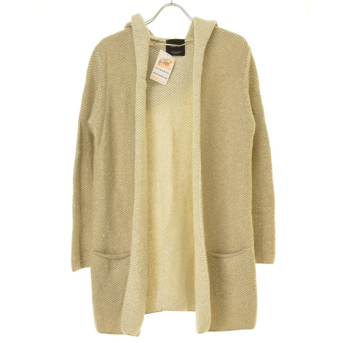 樂天商城 - 【中古】ZARA / ザラウール混フード付ロングニットロング長袖カーディガン【cacfbcae-l】