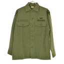 【中古】US ARMY / ユーエスアーミー70s UTILITY COTTON SAEEN SHIRT ユーティリティー コットンサテン長袖シャツ【cacdafad-m】