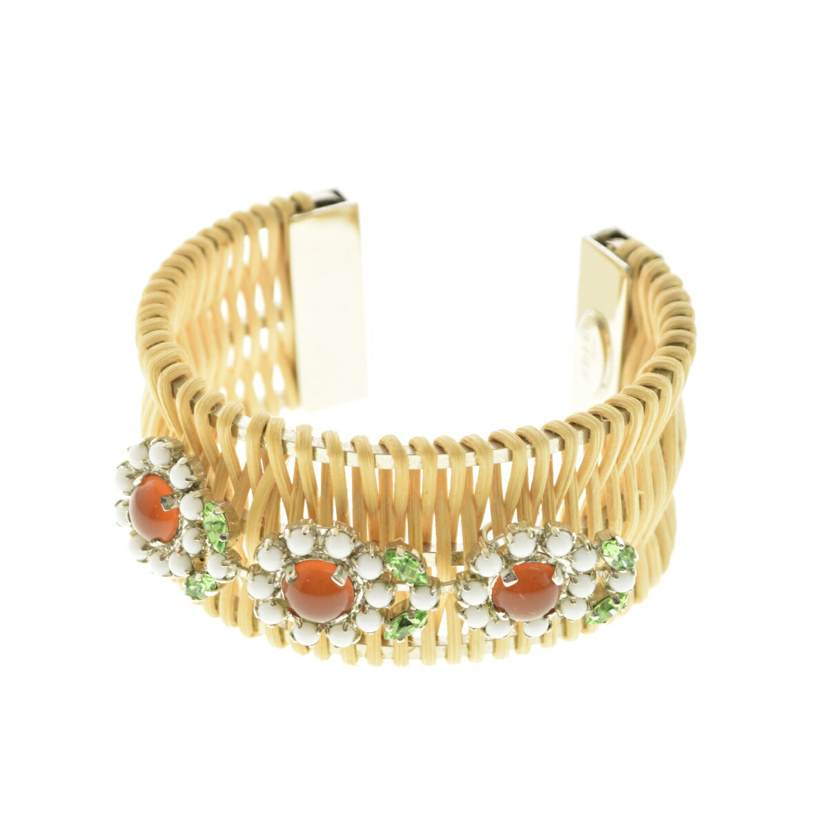 #ADERbijoux#ADER bijoux#ベージュ系#ホワイト系#グリーン系#オレンジ系#コンディションB##レディース#アクセサリー#ブレスレット・バングル#ALL#BRANDADER bijoux / アデル ビジュー ITEMrattan bangle フラワー ラタンバングル(G006340922) ADER bijoux Condition : B S 新品 A 使用感がなく試着程度の品 B 使用感があまりなく目立つダメージがないUSED品 C 使用感はあるがダメージが比較的目立たないUSED品 D 使用感があり汚れなどのダメージが目立つUSED品 E かなりの使用感があり破れやシミなどのダメージが目立つUSED品 Item Information ATTENTIONダメージについて USED品となりますが、使用感はあまりなくとても良い状態です。 表記サイズ- 実寸手首周り約14.5cm 開口部約3cm 幅約3cm※実寸は手作業で採寸しておりますので、1cm〜2cmの誤差が生じる場合がございますので何卒ご了承お願いいたします。 ※「換算サイズ」と表記されている数値につきましては、表記サイズを基準に日本サイズへ換算表を元に換算しております。詳しくは[サイズについて]をご参照ください。 カラー(弊社規定)ライトベージュ系/ホワイト系/グリーン系/ダークオレンジ系※ご使用のモニタやブラウザによって、画像の色味が異なって見えることがありますので何卒ご了承お願いいたします。 素材 付属品 保存袋 このアイテムにつけられているキーワード#ADER bijoux##ベージュ系##ホワイト系##グリーン系##オレンジ系##コンディションB##レディース##アクセサリー##ブレスレット・バングル##ALL# 関連商品 このブランドの他の商品を見る このタイプの商品を見る ※商品詳細で気になる点がございましたらお気軽にお問い合わせください。