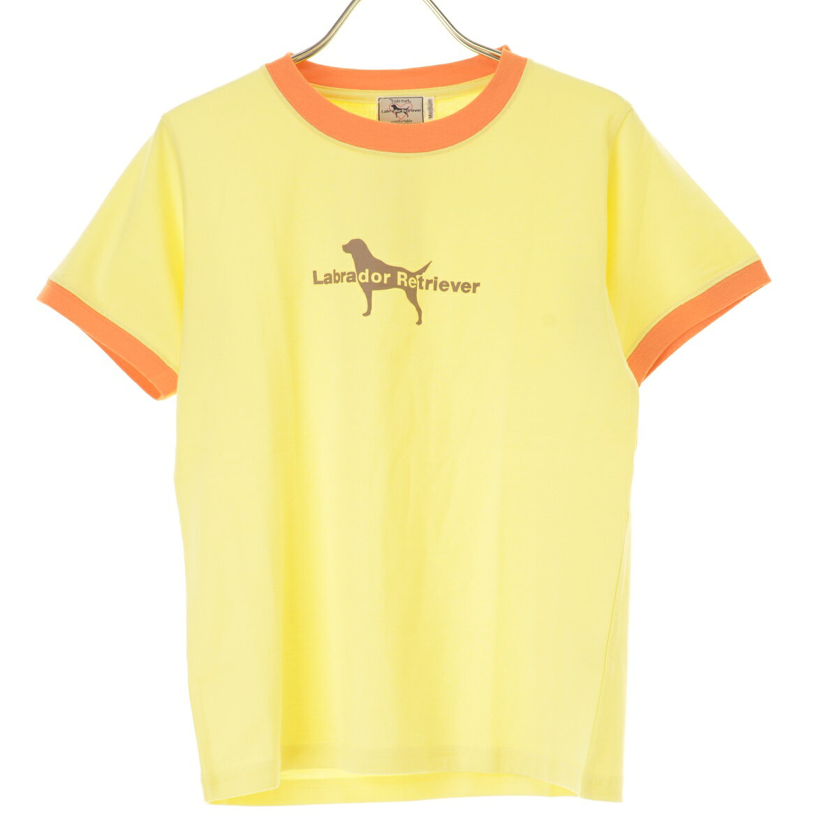 Labrador Retriever / ラブラドールレトリバーロゴ リンガー半袖Tシャツ