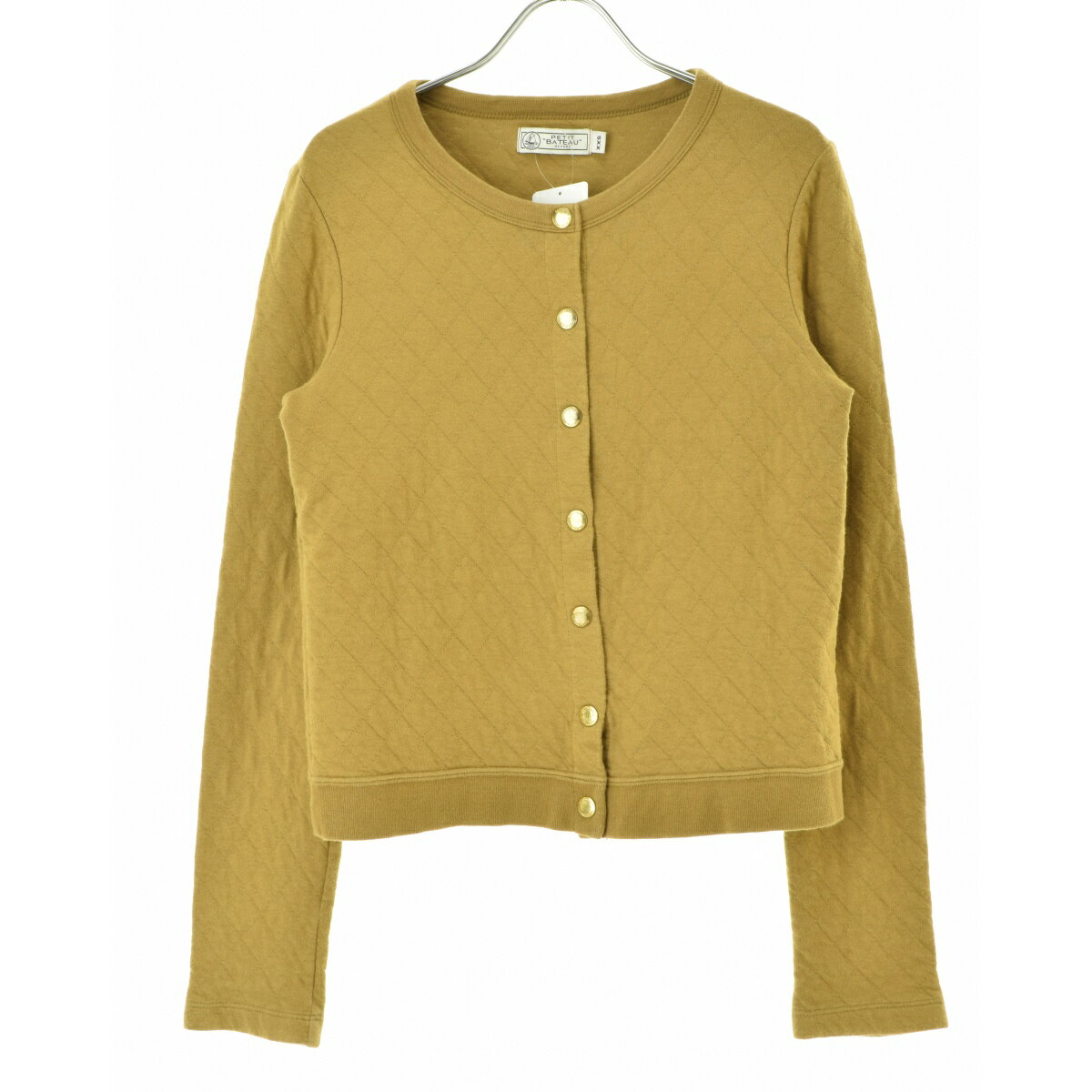 【中古】PETITBATEAU / プチバトーキルティング長袖カーディガン【cacfbaae-l】