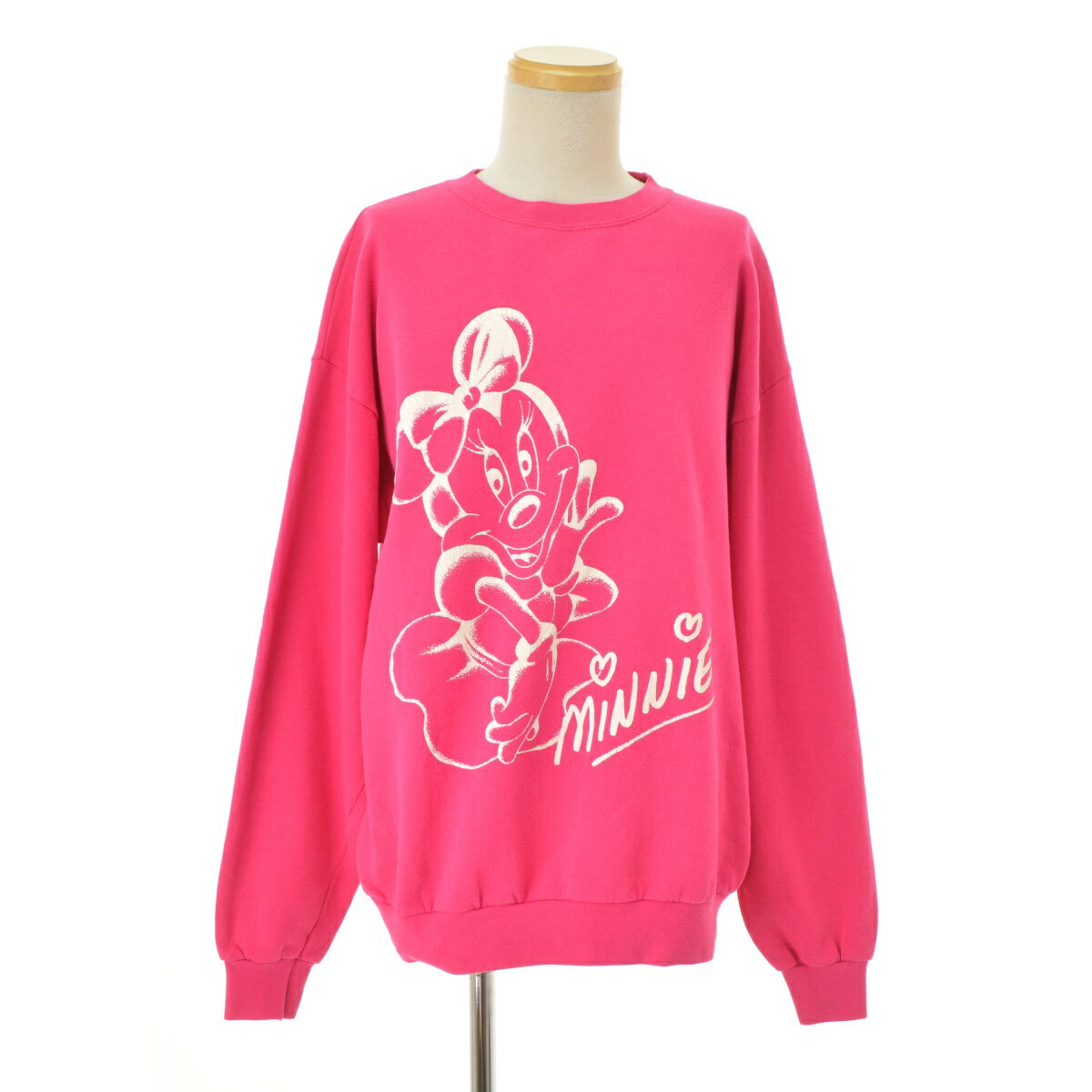 【中古】DISNEY / ディズニー80s USA製 MINNIE ミニー プリント長袖スウェット【cacfadbd-m】