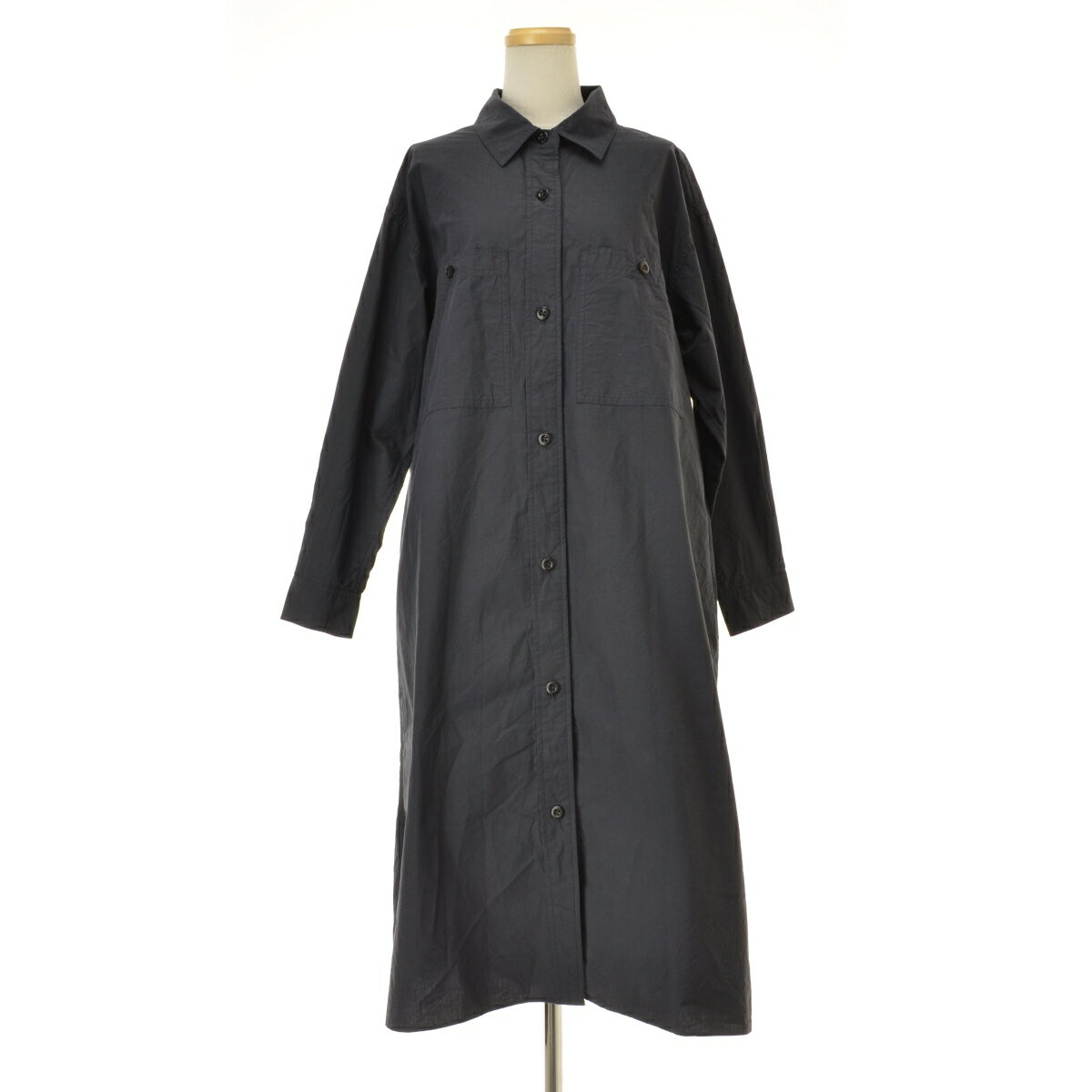 Rakuten - 【中古】MARGARET HOWELL MHL / マーガレットハウエルエムエイチエル25AW 5955258200 END ON END COTTON WEAVE DRESS ロング長袖ワンピース【cacfbaaf-l】