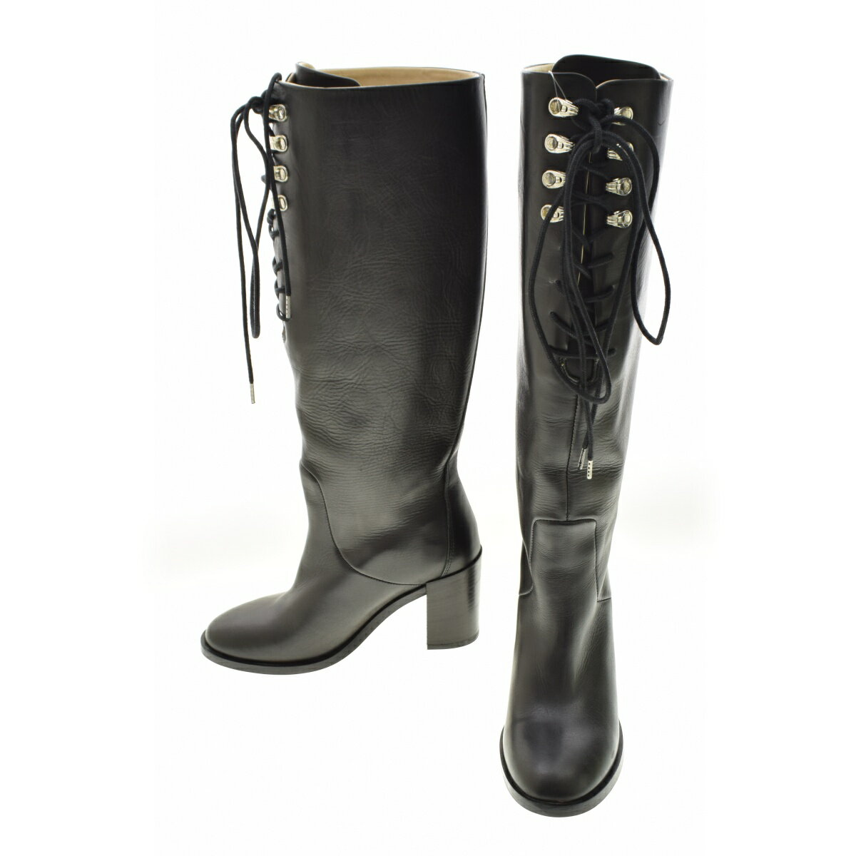 【中古】DIESEL / ディーゼルY01558PR030 D-ARLIN HOOK MKB レザーロングブーツ【cacgadah-z】(4.0)