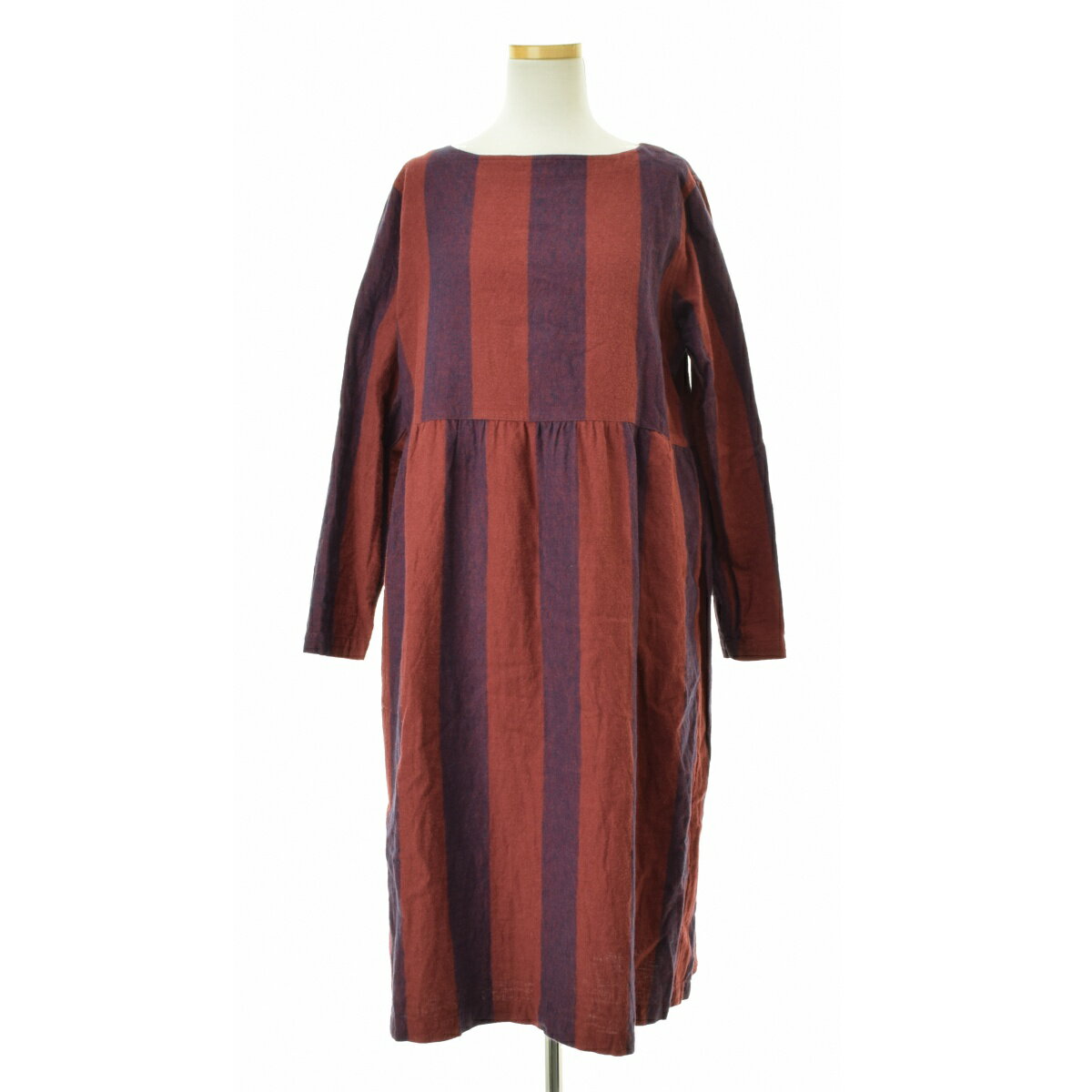 ichi イチ　日本製　コットンリネン　ロングワンピース kurashisha_ic-1001114-b