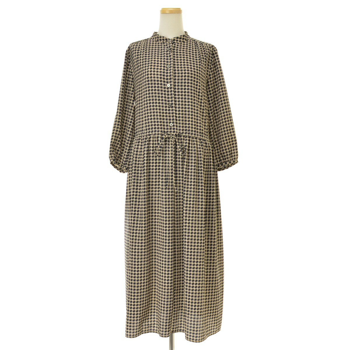 Rakuten - 【中古】M7days総柄プリント ギャザーマキシ七分袖ワンピース【cacfajcd-l】