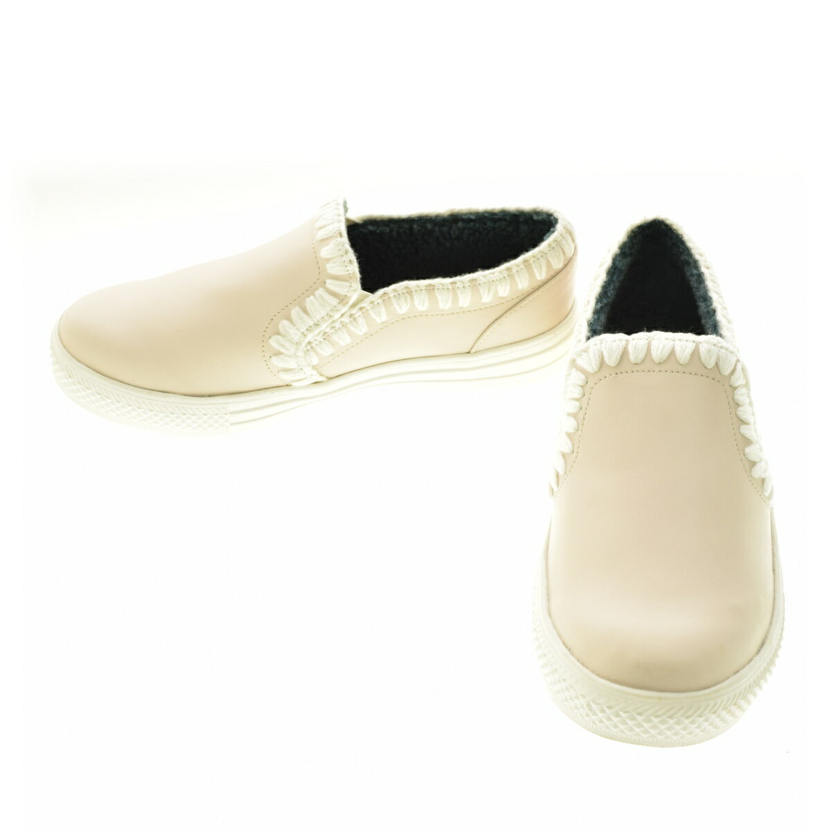 【中古】Pou dou dou / プードゥドゥハマグリステッチボアスリッポン【cacfafbb-z】