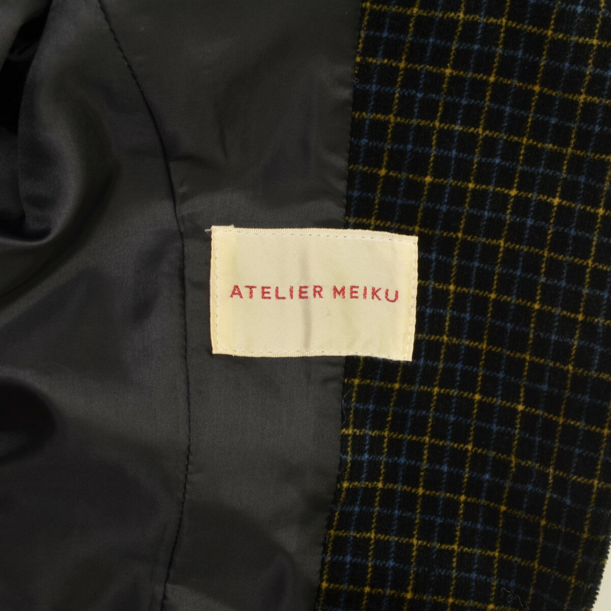 【中古】【期間限定値下げ】ATELIER MEIKU / アトリエメイク3釦チェックジャケット【caceabai-l】 3