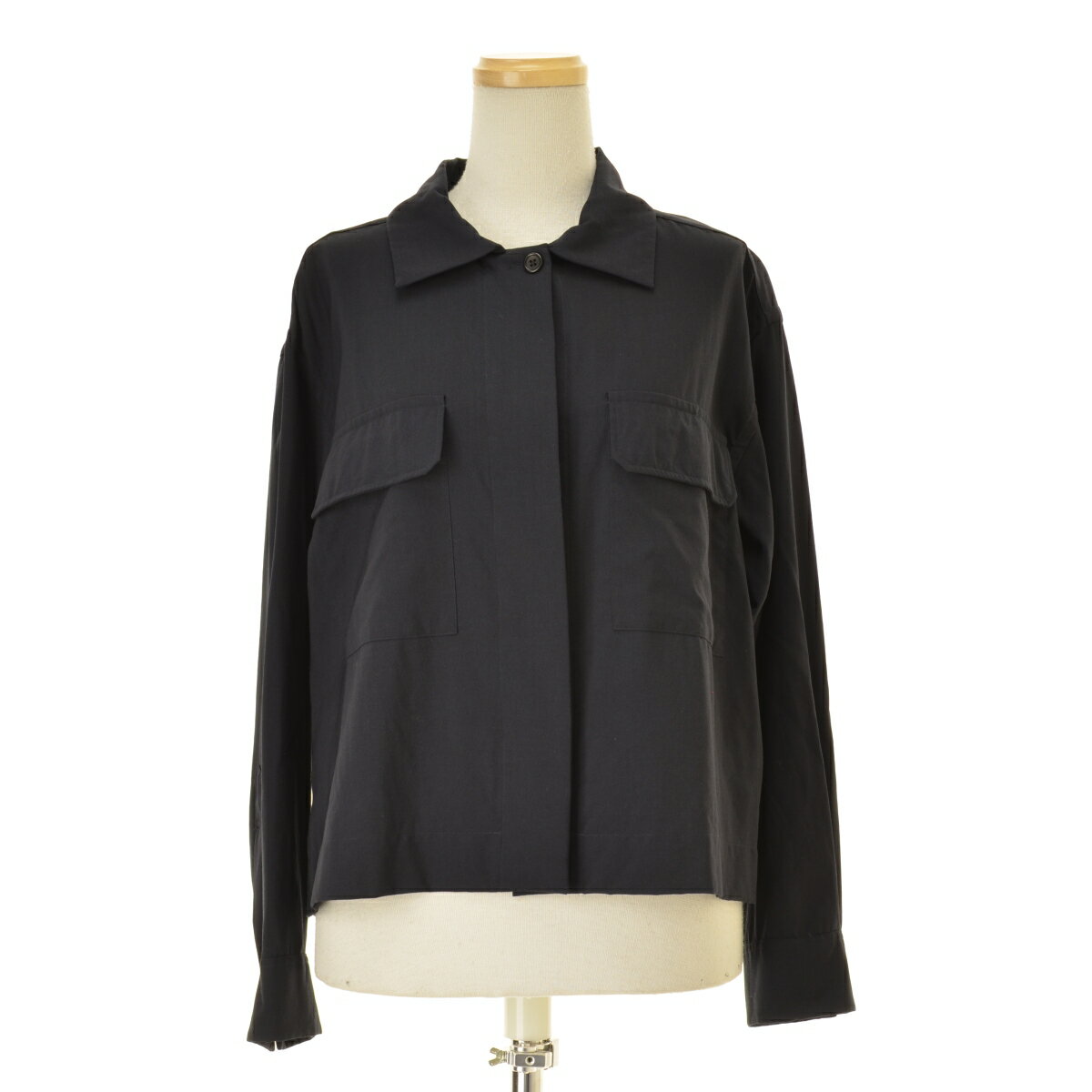 Rakuten - 【中古】MARGARET HOWELL / マーガレットハウエル24SS 578-4153010 WASHABLE WOOL ウォッシャブルウール長袖シャツ【送料無料】【cacgadbj-l】