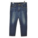 【中古】LEE / リーLL0506 HERITAGE EDITION USED加工アンクルスキニーデニムパンツ【cacfacag-l】