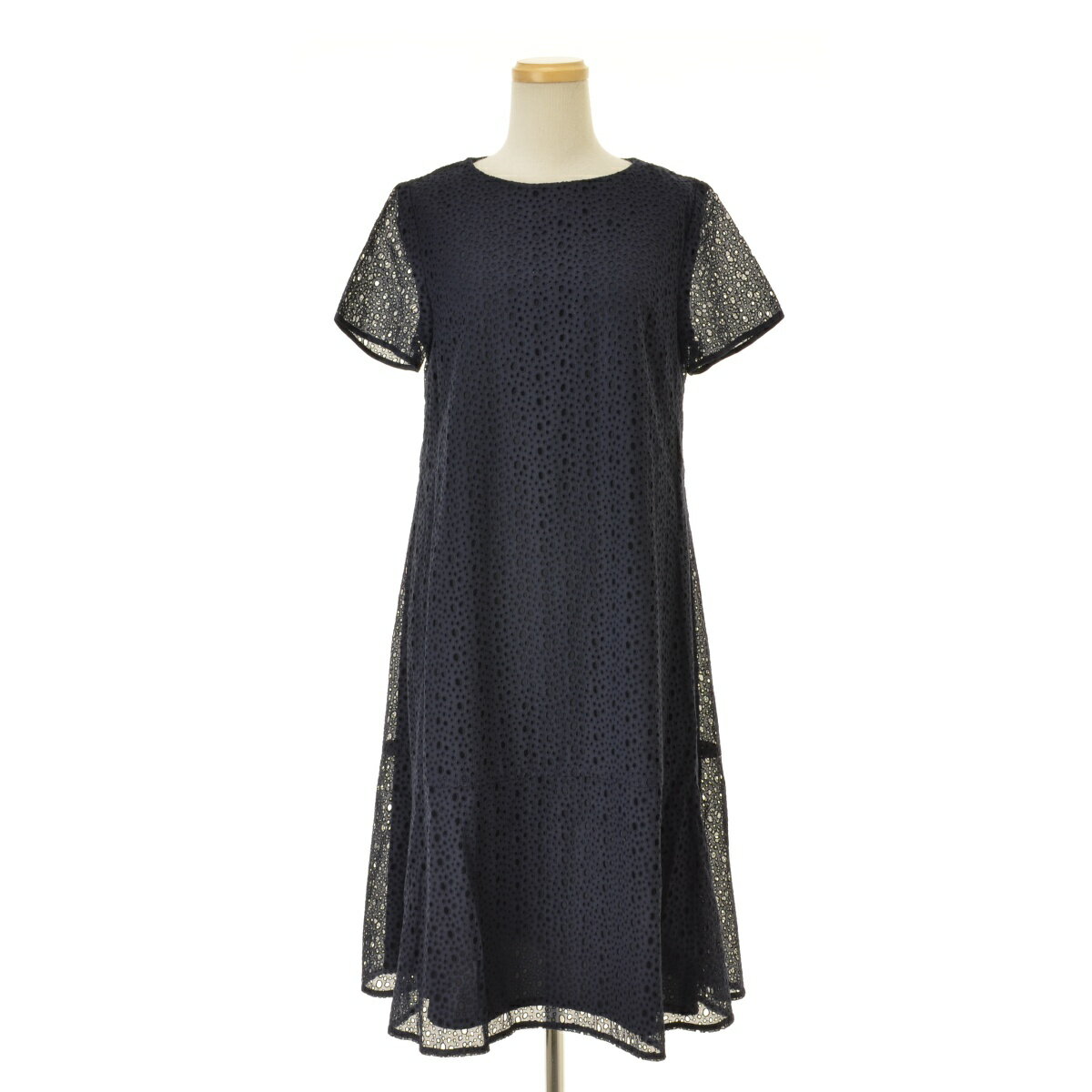 Rakuten - 【中古】DANAPARIS / ダナパリ038-202-405 カットワークレースフレア半袖ワンピース【cacgaeca-l】