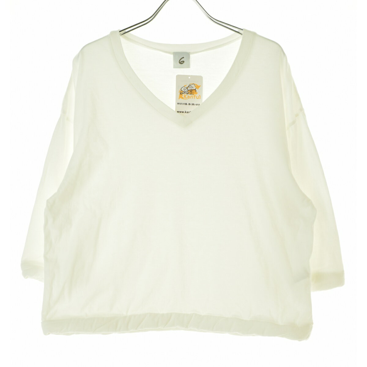 【中古】【期間限定値下げ】6 (ROKU) UNITED ARROWS / ロク8612-241-0237 Vネックワイド七分袖カットソー【cacfbcah-l】