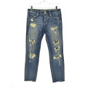 【中古】AMERICAN EAGLE / アメリカンイーグルSUPER STRETCH AEODENIM ダメージ加工デニムパンツ【cacdbcda-l】