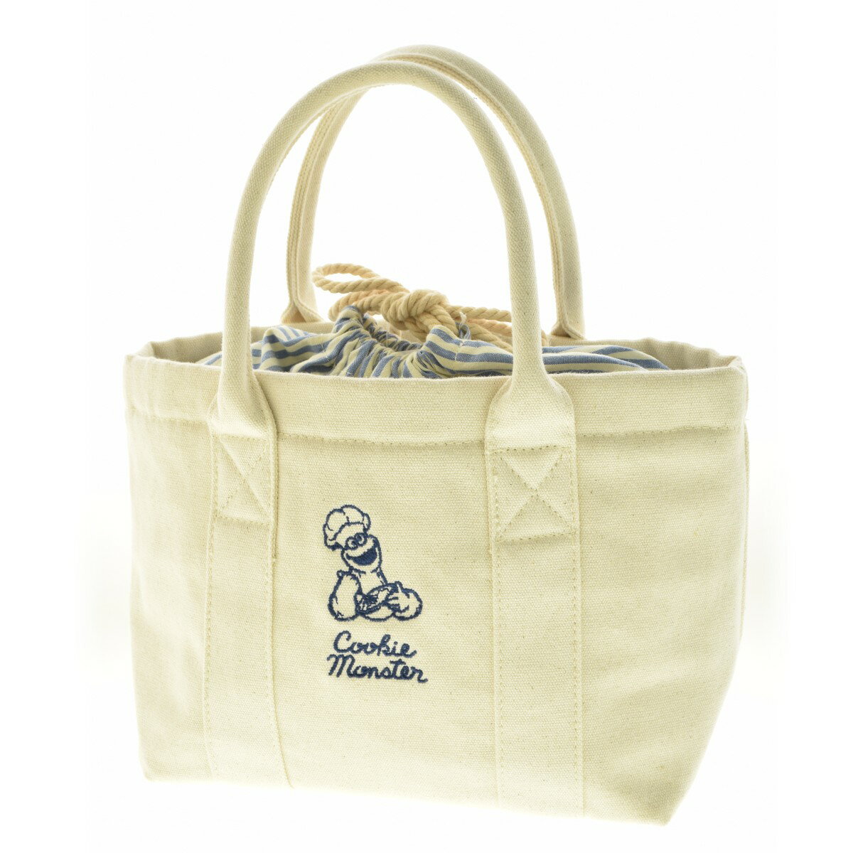 【中古】SM2 Samansa Mos2 × SESAME STREET セサミストリート / サマンサ モスモス × SESAME STREET セサミストリートキャンバス ランチ クッキーモンスタートートバッグ【cacfbbbb-z】