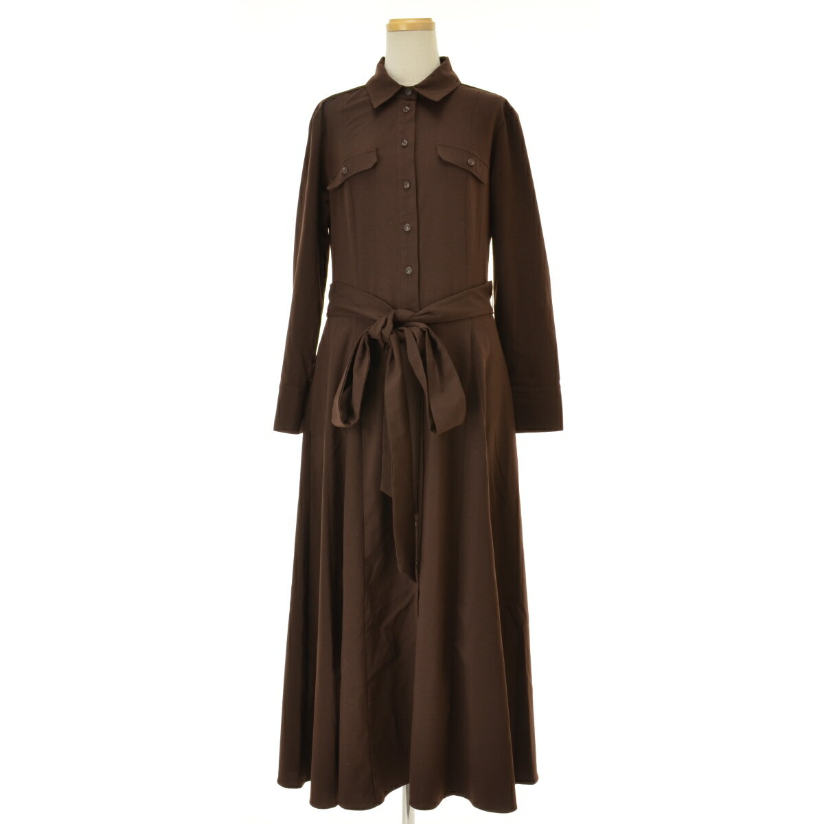 Rakuten - 【中古】ZARA / ザラ9558/041/700 ベルテッドシャツドレスマキシ長袖ワンピース【cacgaeaj-l】