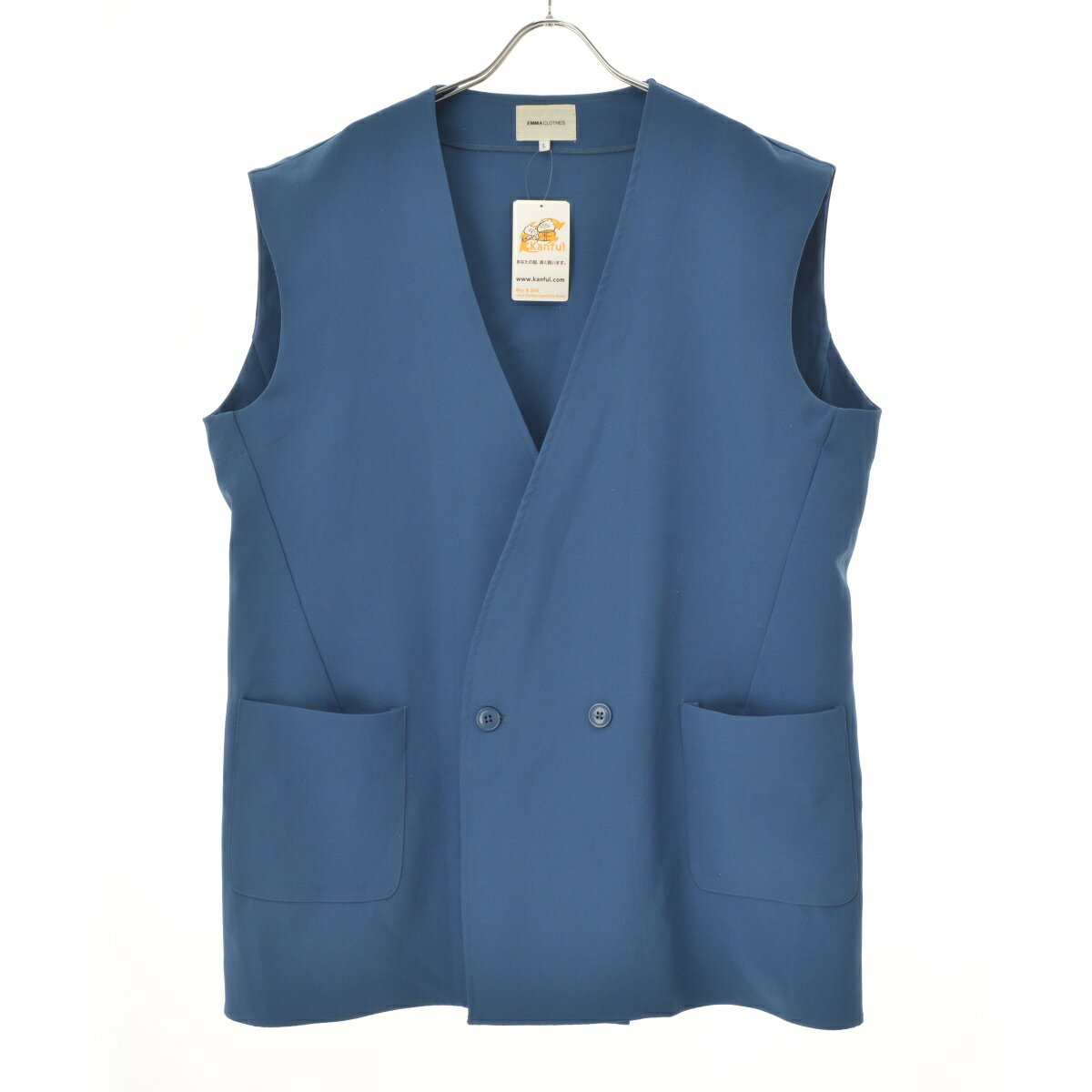 【中古】【期間限定値下げ】EMMA CLOTHES / エマ クローズEMbe090 ルーズシルエットオーバーサイズジレベスト【cacfahai-l】