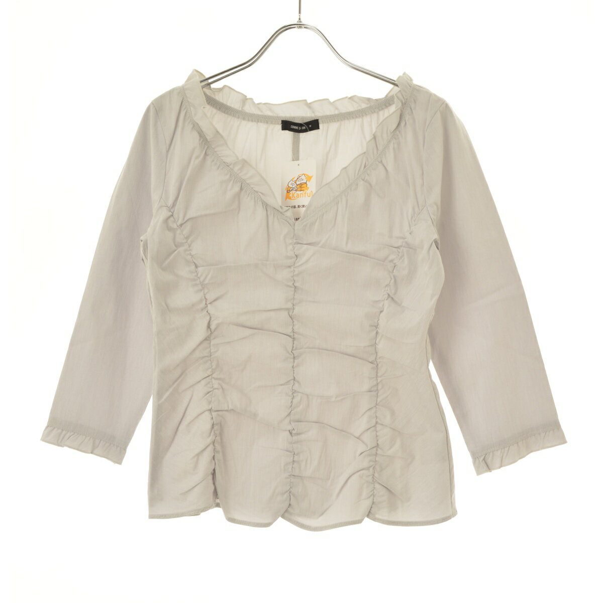Rakuten - 【中古】COMME CA ISM / コムサイズムギャザー七分袖ブラウス【cacfbbcf-l】