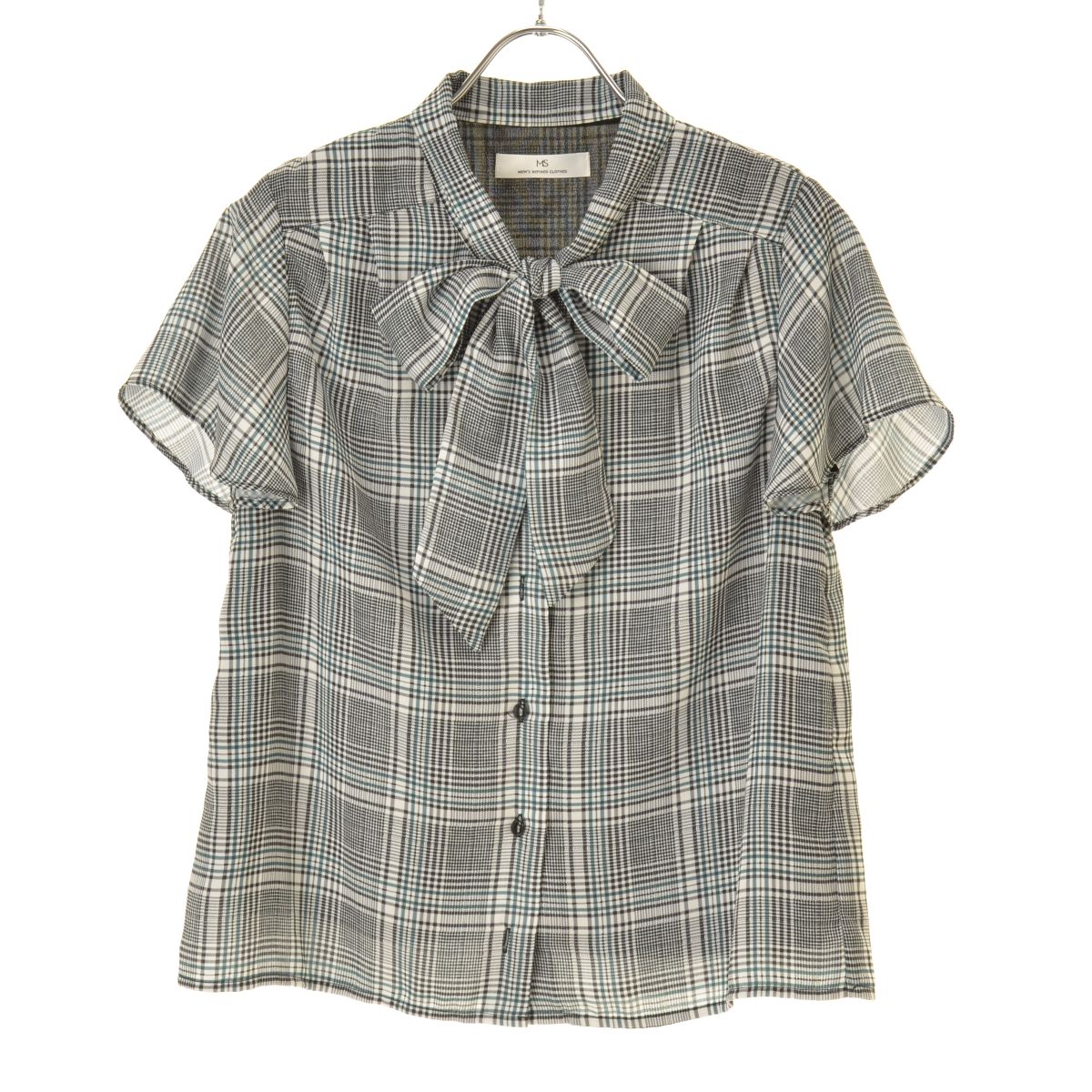 【中古】MEW'S REFINED CLOTHES / ミューズリファインドクローズチェックボウタイ半袖ブラウス【cacgaibh-l】