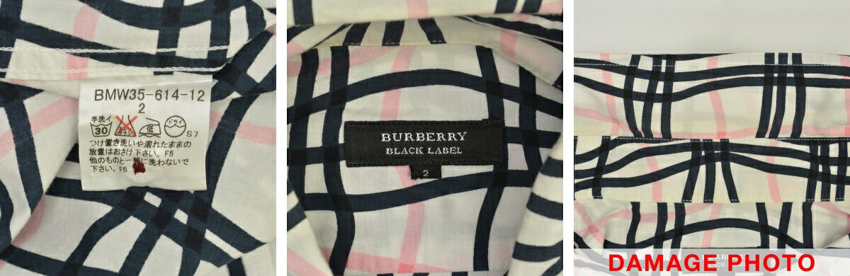 【中古】BURBERRY BLACK LABEL / バーバリーブラックレーベルBMW35-614-12 チェッ...