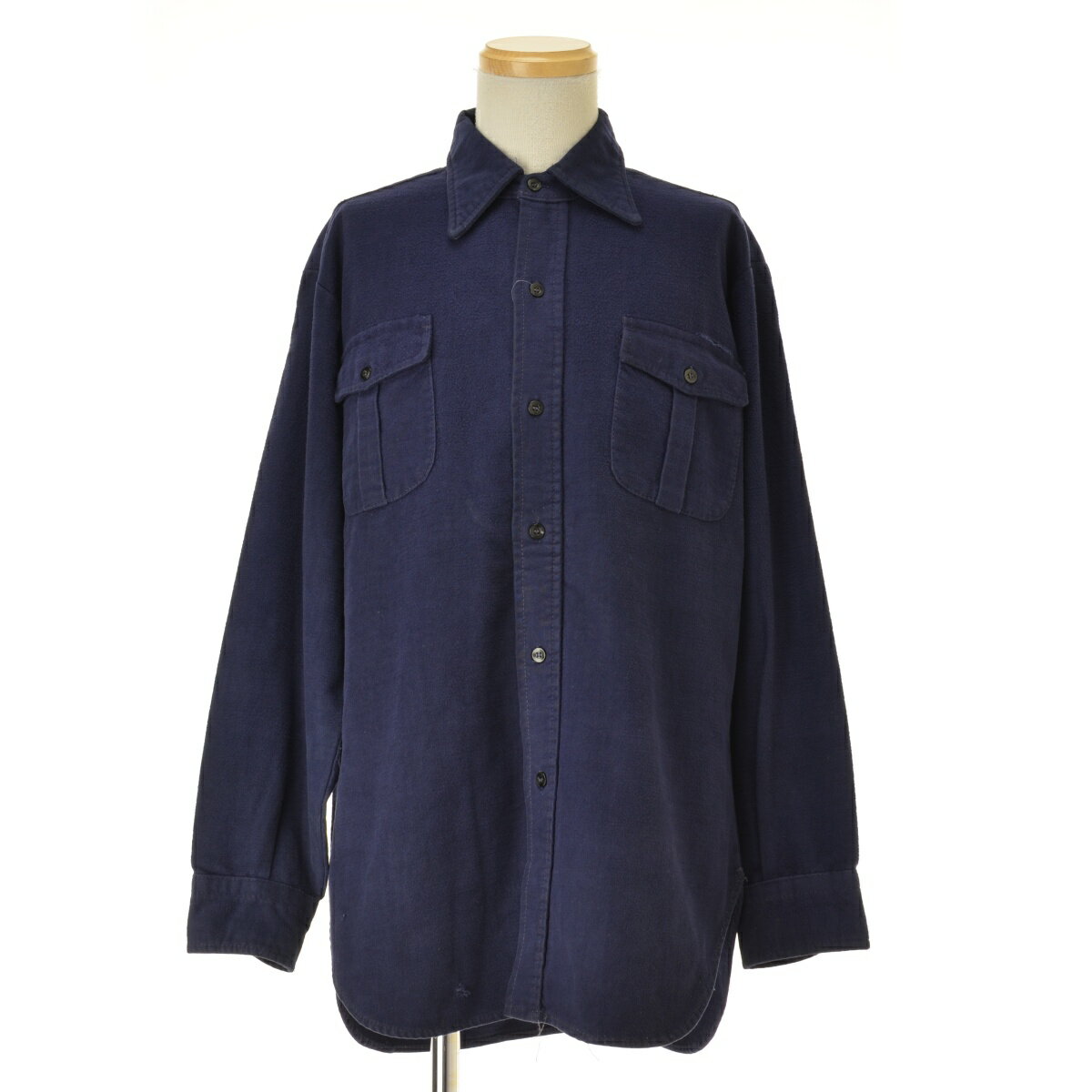 【中古】EDDIE BAUER / エディーバウアー80s～ 起毛フランネル長袖シャツ【caceahbd-m】