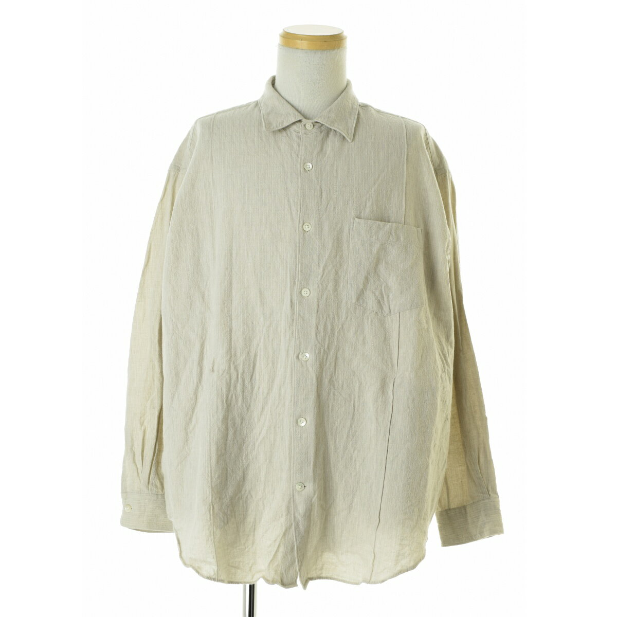 【中古】WELLDER / ウェルダー22SS WM22SSH02 Pin Tuck Shirt Jacket長袖シャツ【cacgadai-m】