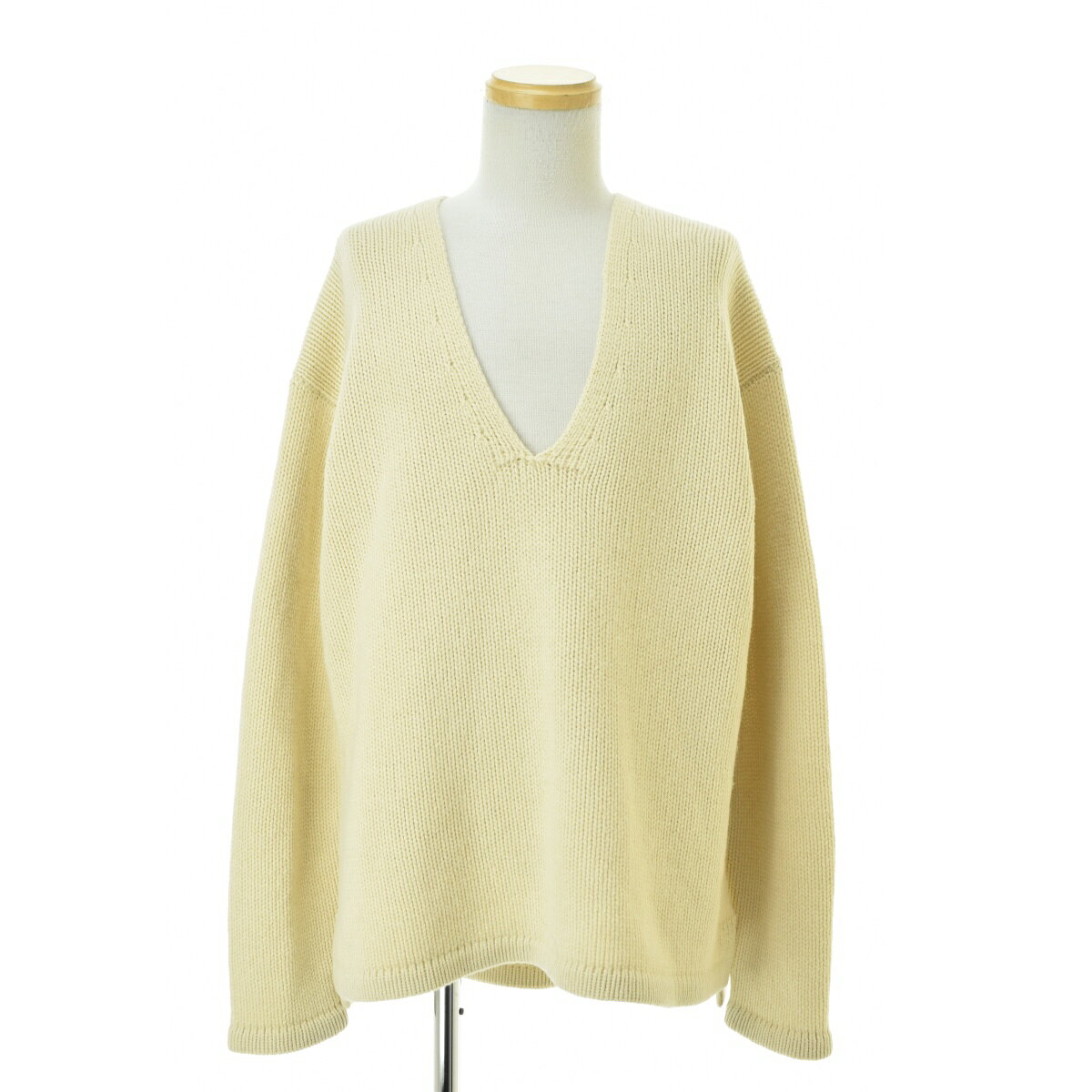 walenode / ウェルノードwn19-7fw064-kw Vネックウール長袖ニットセーター