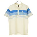 【中古】le coq sportif / ルコックボーダー ワンポイント刺繍半袖ポロシャツ【cacfaicc-l】