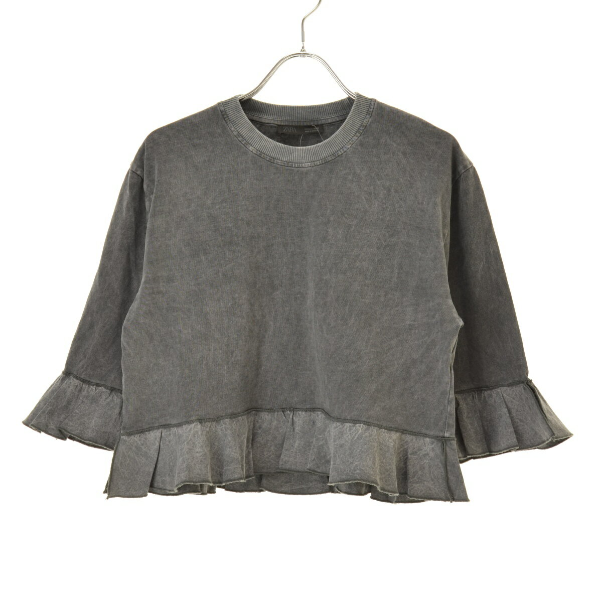 樂天商城 - 【中古】【期間限定値下げ】ZARA / ザラ0085/301/811 フリルT五分袖Tシャツ【cacgaebd-l】