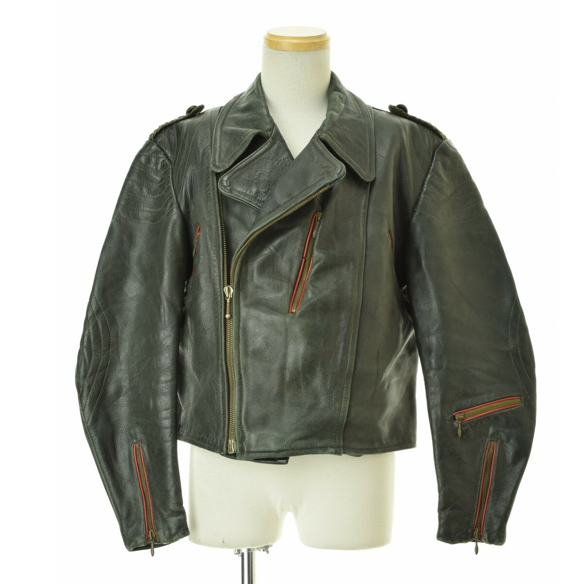 樂天商城 - 【中古】VINTAGE / ヴィンテージ60s レザーダブル RUHRジッパーライダースジャケット【cacfbbaf-m】