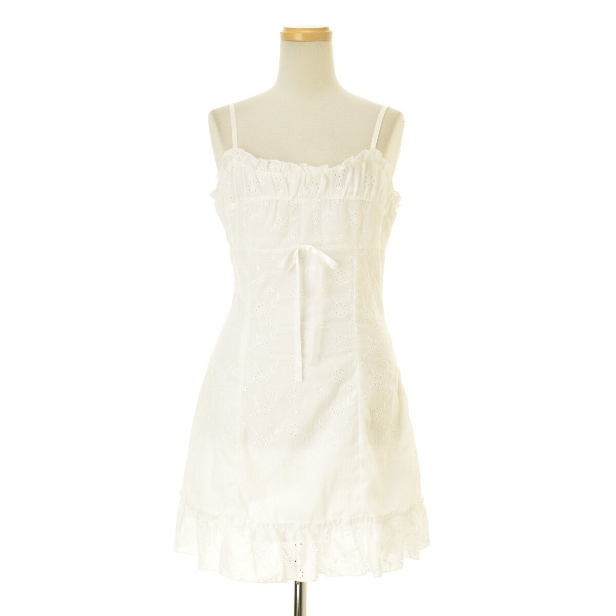 【中古】SHEIN / シーインカットワークレースドレスキャミソールチュニック【cacgaebe-l】