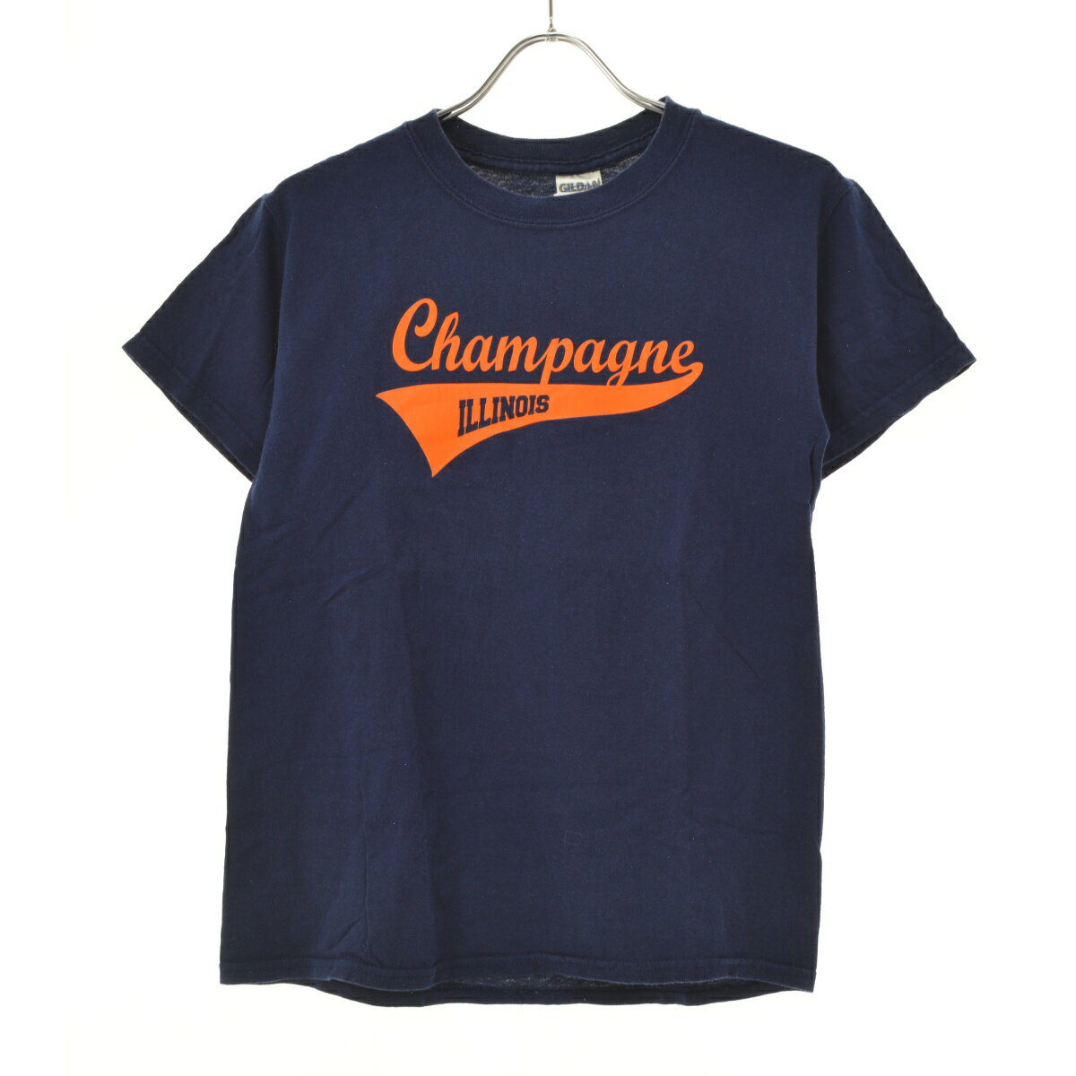 樂天商城 - 【中古】古着 / フルギGILDANボディ Champagne ILLINOIS プリント半袖Tシャツ【cacfbacj-m】
