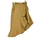 【中古】self-portrait / セルフポートレイトSP20-118 Camel Flounced Canvas Skirtスカート【cacebaac-l...