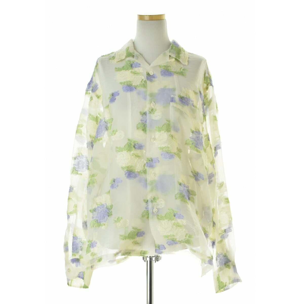 Rakuten - 【中古】JANE SMITH / ジェーンスミス26SS 26SBL-#521S FLOWER JACQUARD OPEN COLLAR SHIRT長袖シャツ【cacgaeda-l】