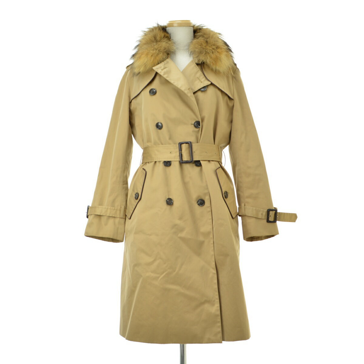 【中古】Simplicite / シンプリシテェファーライナー付きダブルトレンチコート【caccbcbi-l】